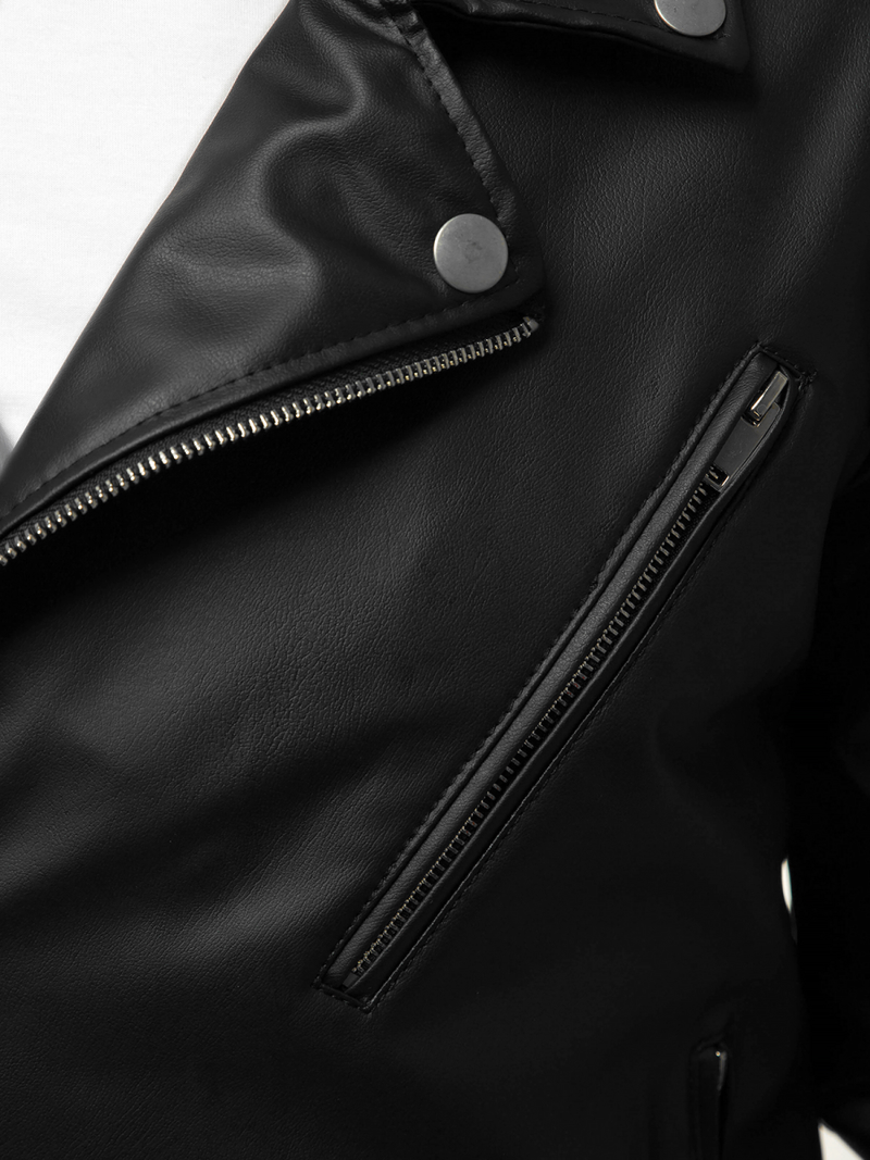 Juoda vyriška odinė striukė OZONEE O/5625Z