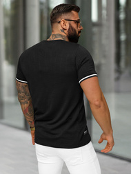 Juodi vyriški marškinėliai OZONEE O/QS11628