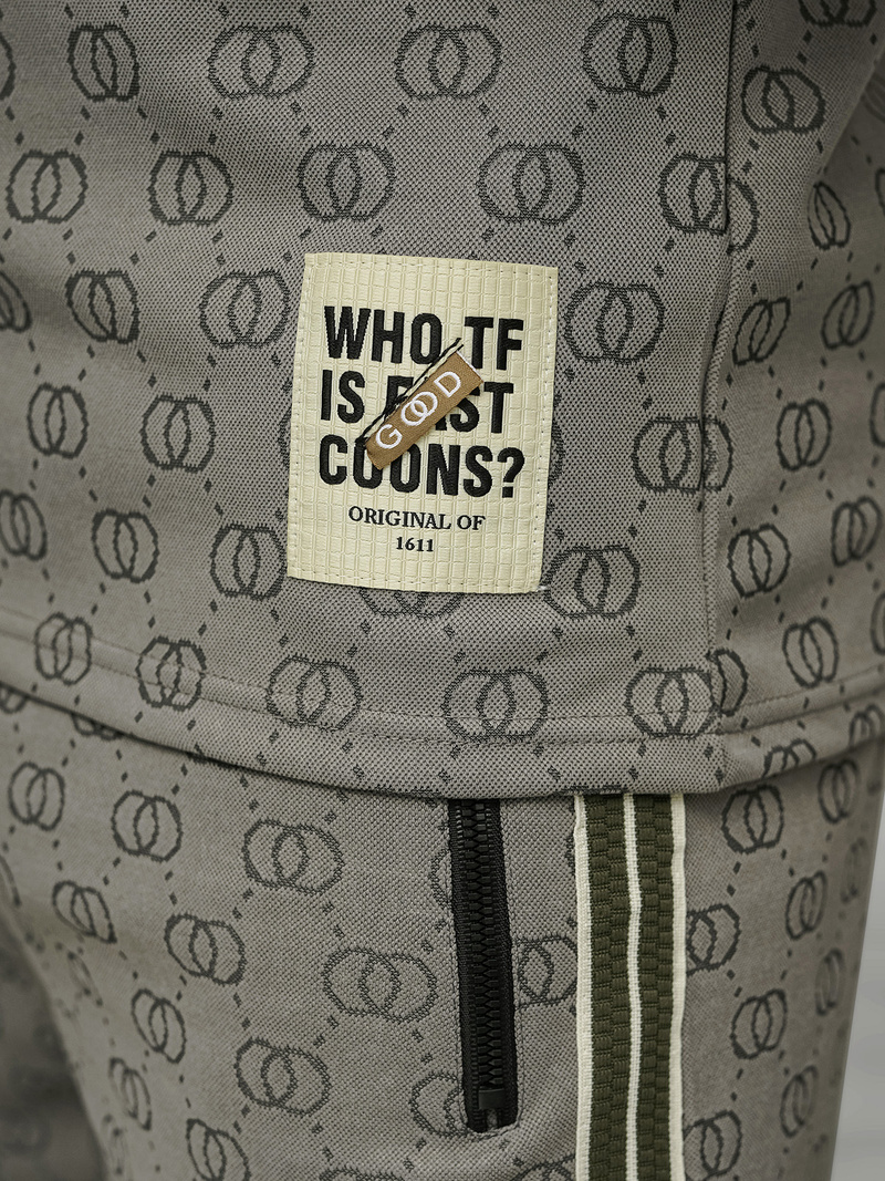 Tamsiai-pilkas vyriškas trumpas sportinio kostiumo komplektas OZONEE O/QQ1608AB