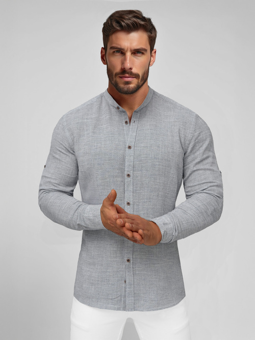 Pilka vyriški marškiniai OZONEE O/V146