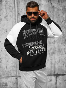 Juoda džemperis su gobtuvu OZONEE O/SWE23037