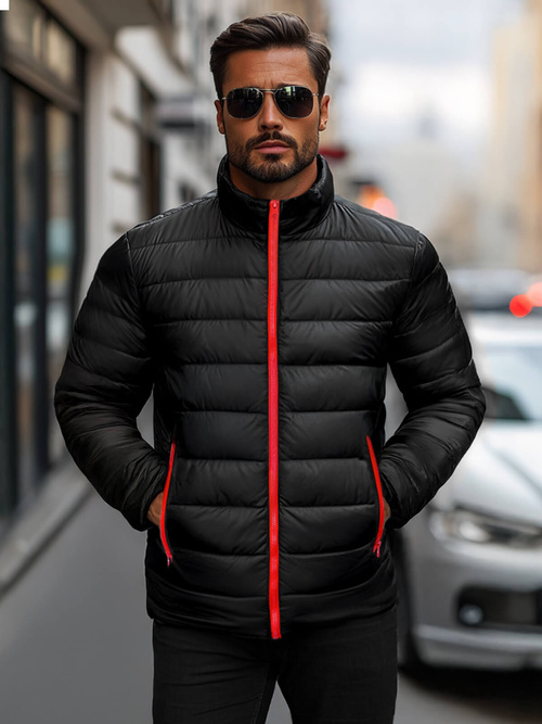 Pereinamojo laikotarpio juoda vyriška striukė/2 OZONEE JB/JP1111Z