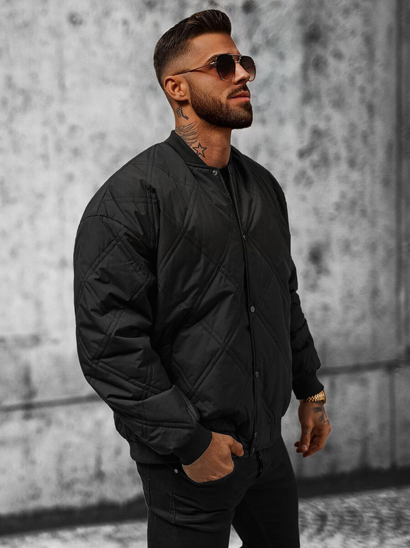 Juoda vyriška striukė OZONEE JS/84M3020/392