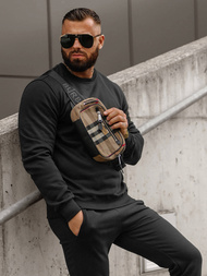 Juodas vyriškas sportinis kostiumas OZONEE JS/68C10380/3Z