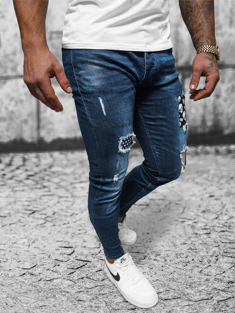 Tamsiai-mėlyni vyriški džinsai OZONEE NB/MP0015BS