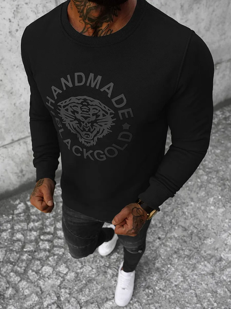 Juodas vyriškas džemperis OZONEE NB/MF2005