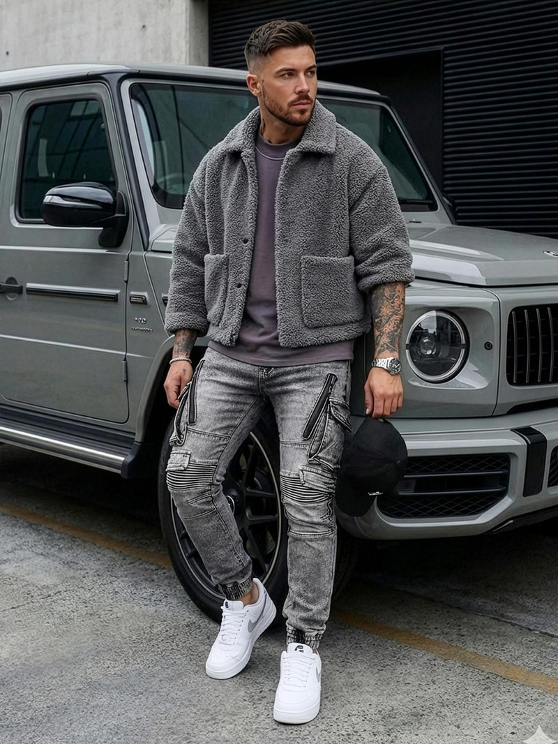 Grafitiniai vyriški džinsai OZONEE O/E10017Z