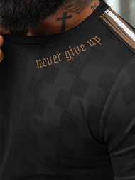 Juodi vyriški marškinėliai OZONEE O/QS11621