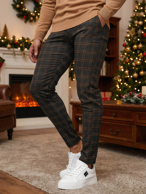 Grafitiniai vyriškos chino kelnės OZONEE DJ/5632Z