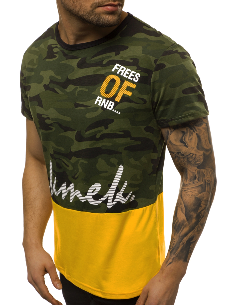 Žali vyriški marškinėliai OZONEE JS/SS10978