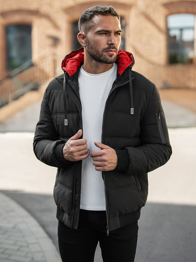 Juoda vyriška striukė OZONEE JS/31M5003Z