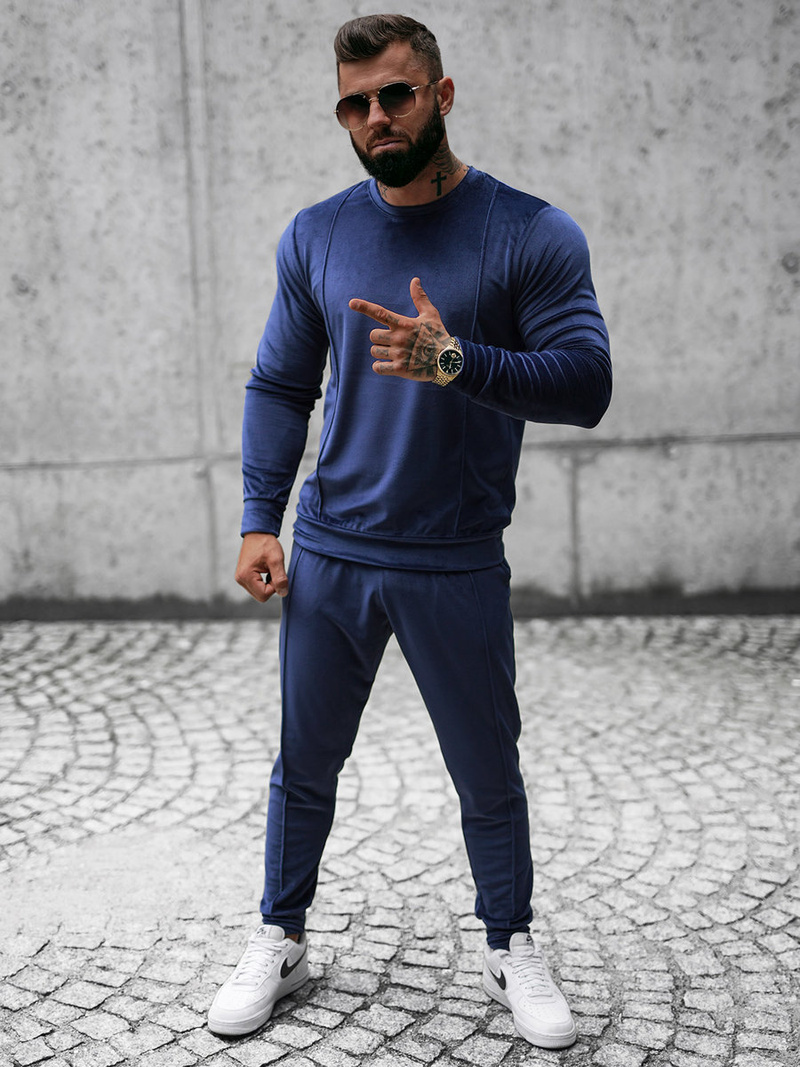 Granatinis vyriškas sportinis kostiumas OZONEE O/12129