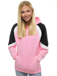 Šviesiai-Rožinė moteriškas džemperis su gobtuvu OZONEE JS/JK88118/20