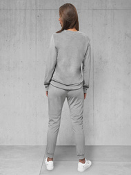 Pilkas moteriškas veliūrinis sportinis kostiumas OZONEE O/8C1173/2Z