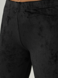 Juodos moteriškos veliūrinis sportinės kelnės OZONEE JS/92K521/3