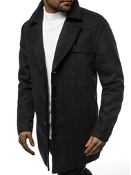 Juodas vyriškas paltas OZONEE N/5922Z 