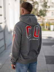 Grafitinis vyriškas džemperis su gobtuvu OZONEE JS/8B1739/5