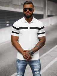 Balta vyriški polo marškinėliai OZONEE NB/MT3108