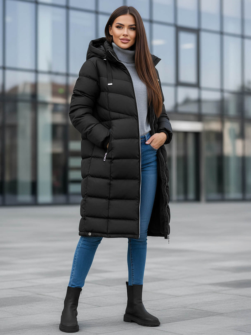 Juoda moteriška striukė OZONEE JS/M736/392Z