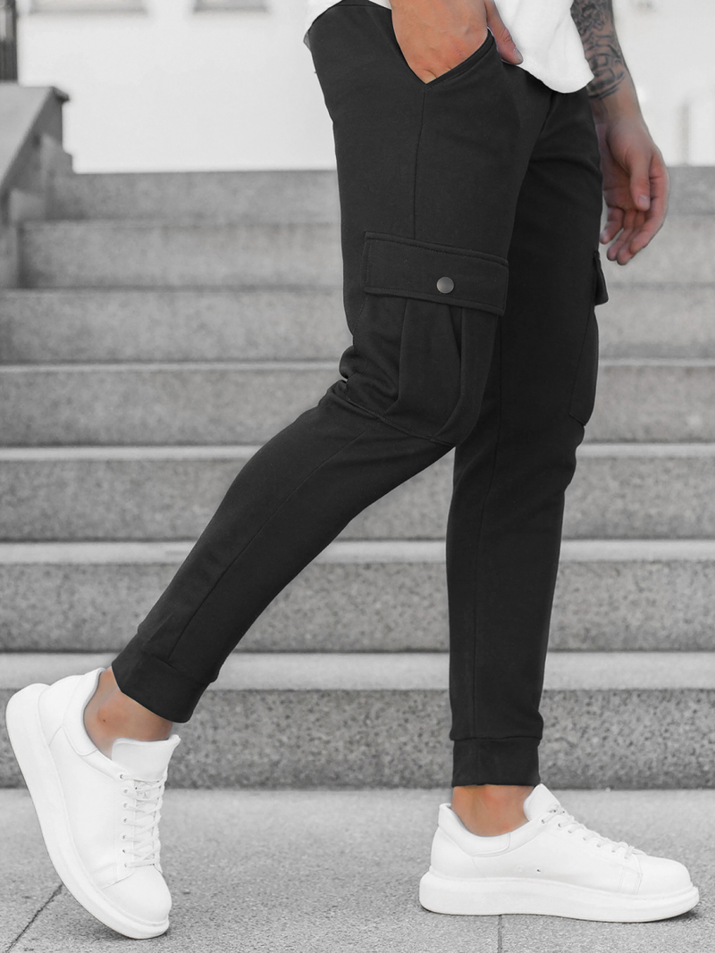 Juodos vyriškos sportinės kelnės OZONEE C/374