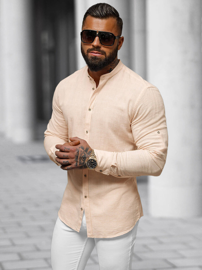 Persikas vyriški marškiniai OZONEE O/V85