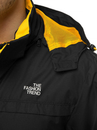 Pereinamojo laikotarpio juoda vyriška striukė OZONEE MG/2510