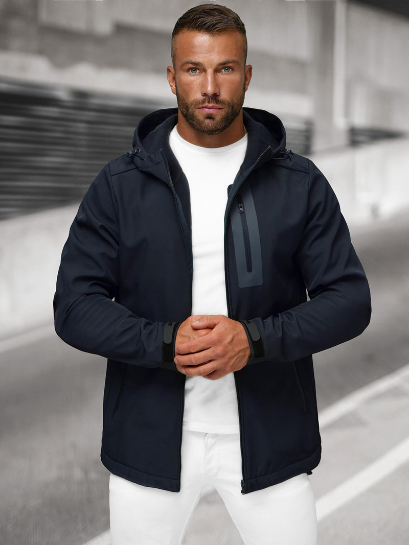 Granatinė vyriška softshelte striukė OZONEE JS/27B6513/25