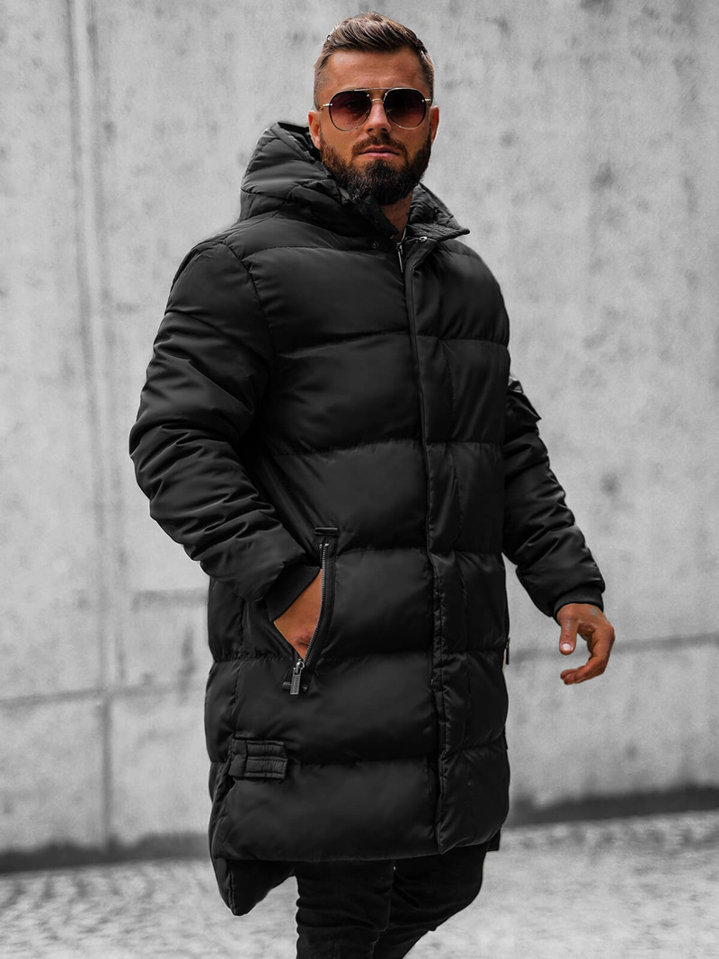 Juodi vyriška žieminė striukė OZONEE O/M799