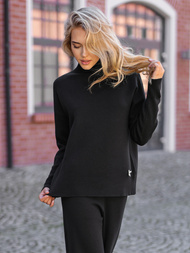 Juodas moteriškas sportinis dviejų dalių kostiumas OZONEE JS/53C5203/3