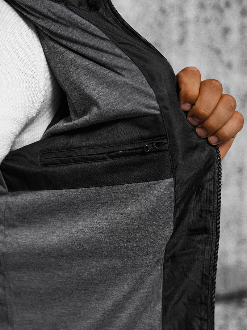 Juodi vyriška striukė OZONEE JS/22M311/392