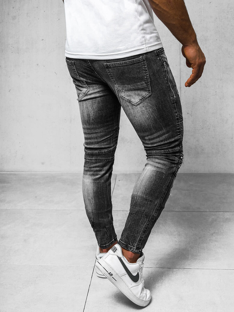 Juoda vyriški džinsai OZONEE NB/MP007NZ