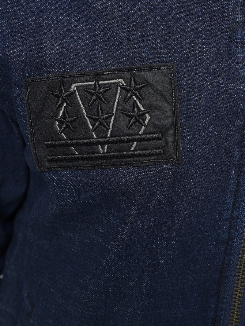 Granatinė vyriška džinso striukė OZONEE NB/MJ509B