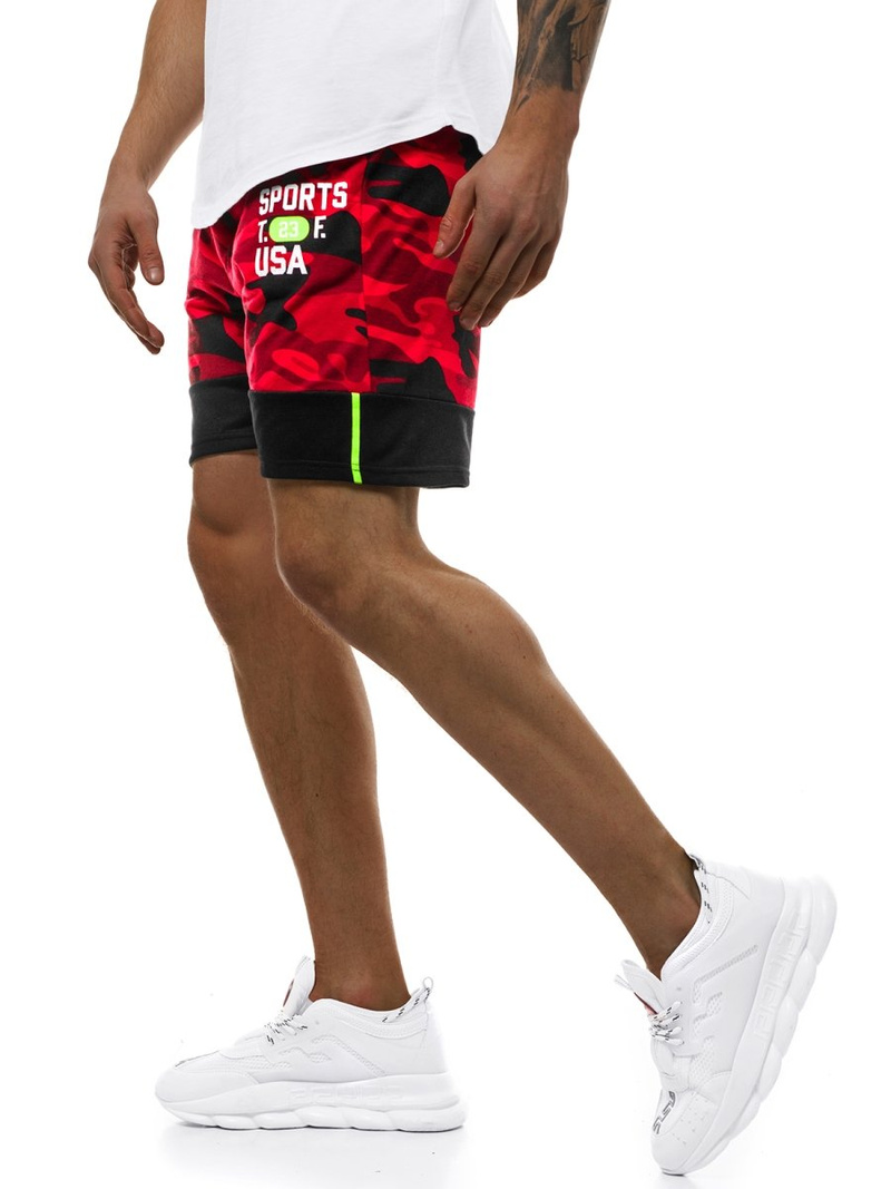 Raudoni vyriški šortai OZONEE JS/KK300158