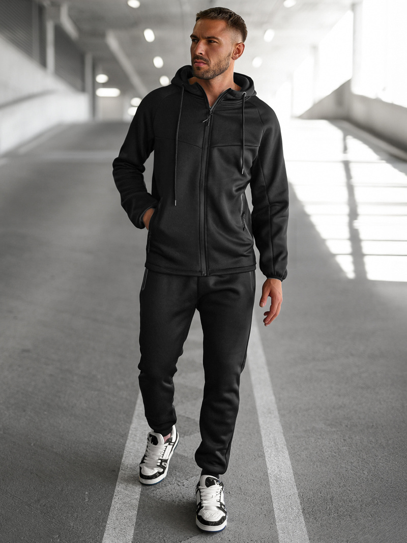 Juodas vyriškas sportinis kostiumas OZONEE JS/8C1967/3