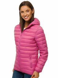 Šviesiai-Rožinė pavidalo lengva moteriška striukė OZONEE JS/M23036/42