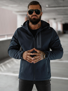 Granatinė vyriška softshelte striukė OZONEE JS/27B6513/25Z