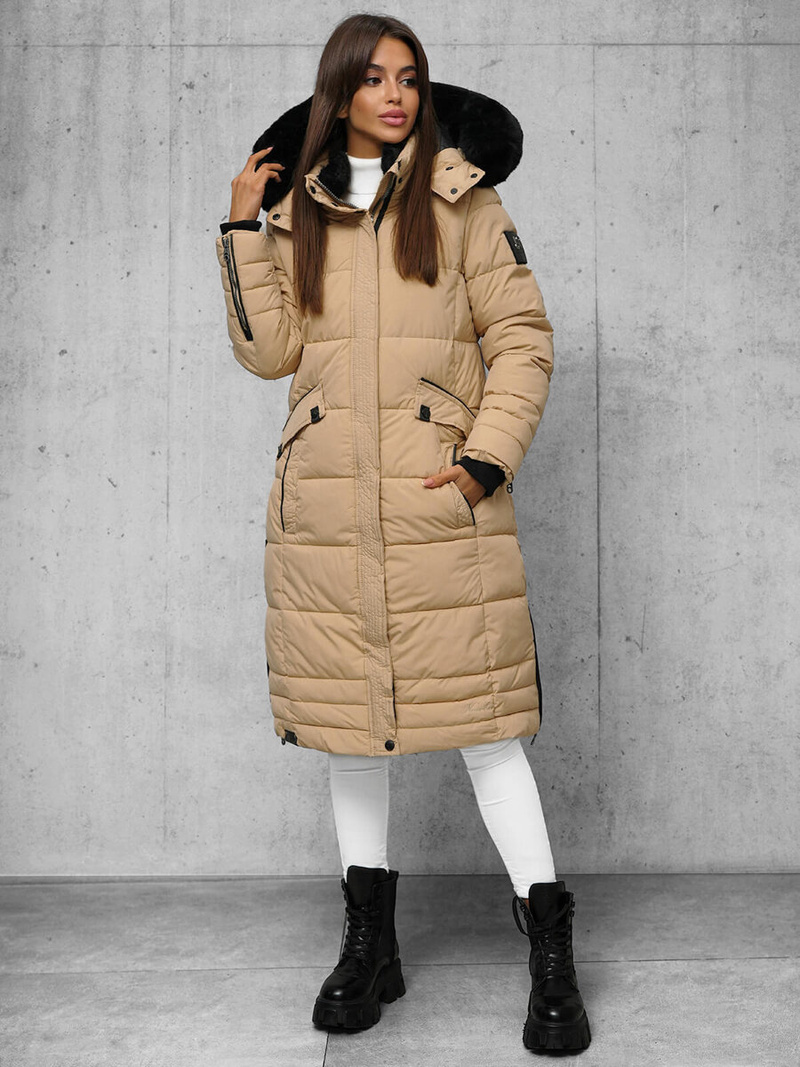 Smėlinis moteriška striukė OZONEE O/W377