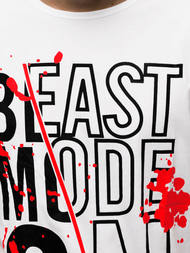 Balti vyriški marškinėliai OZONEE JS/KS1949Z