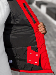 Žieminė raudona vyriška striukė OZONEE JS/HH011/5Z