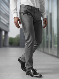 Tamsiai-pilkos vyriškos chino kelnės OZONEE V/6545