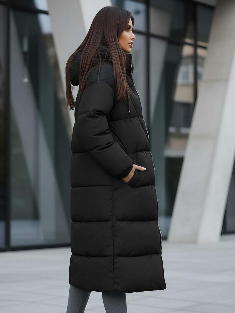 Juoda moteriška striukė OZONEE JS/5M3163/392Z