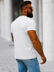 Baltas vyriški marškinėliai OZONEE O/7766T