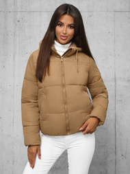 Šviesiai-smėlinis moteriška striukė OZONEE JS/16M9187/158