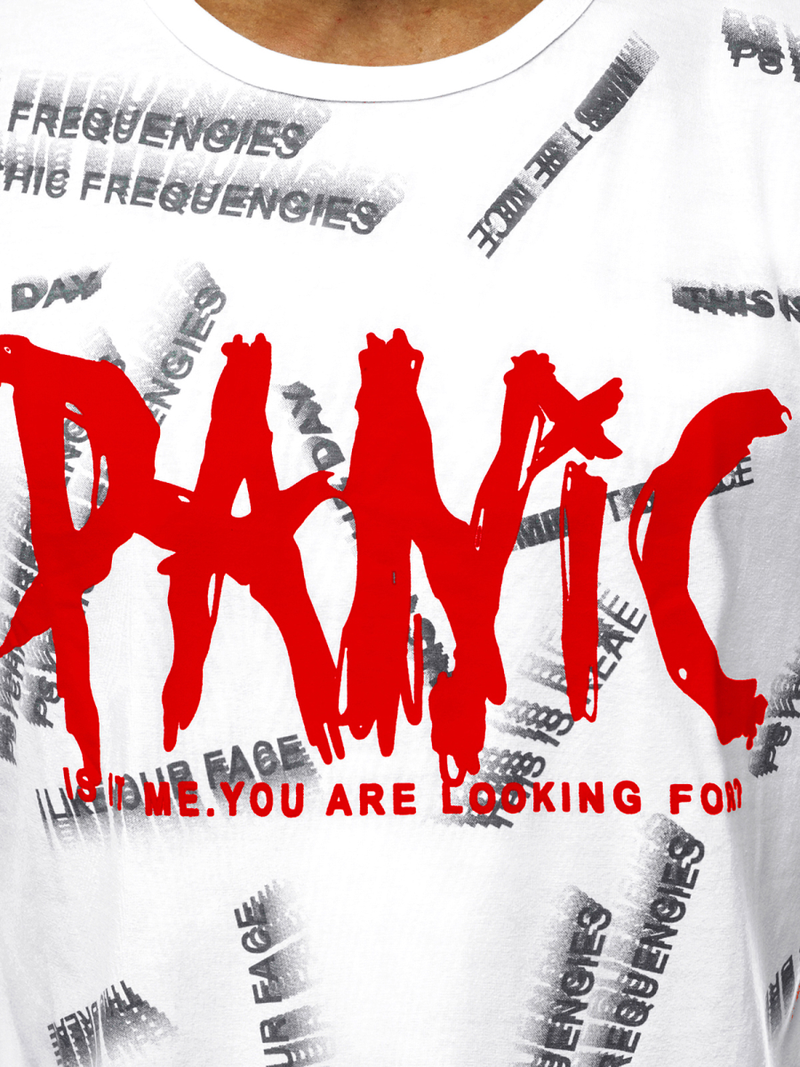 Balti vyriški marškinėliai OZONEE JS/KS1998Z