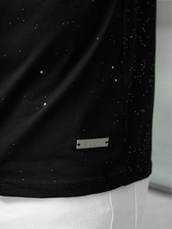 Juodi vyriški marškinėliai OZONEE O/QQ1390