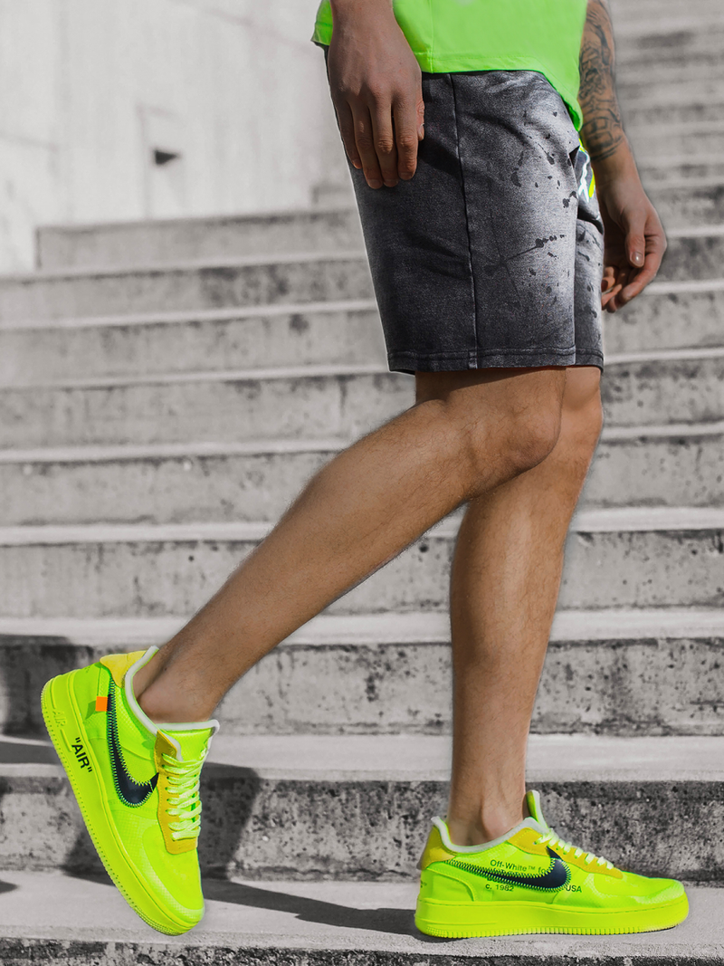 Juodi vyriški džinso šortai OZONEE JS/KK1075