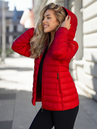 Raudonas moteriška striukė OZONEE JS/16M9101/270Z