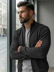 Grafitinis vyriškas megztinis OZONEE JS/59B3605/5