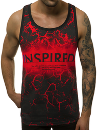 Raudoni vyriški berankoviai marškinėliai OZONEE JS/SS11050