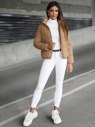 Šviesiai-smėlinis moteriška striukė OZONEE JS/16M9187/158Z